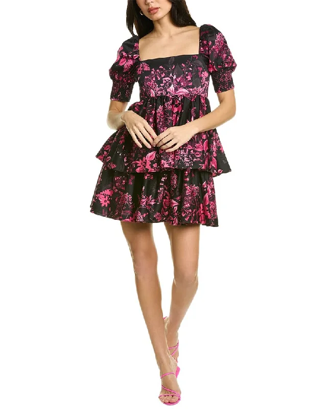 Savings Bonanza alice + olivia Emmalou Tiered Mini Dress