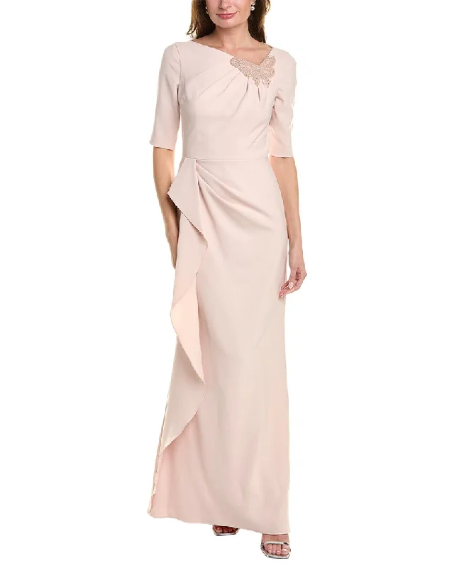 One-DAY Sale Teri Jon by Rickie Freeman Bead Embellished Gown