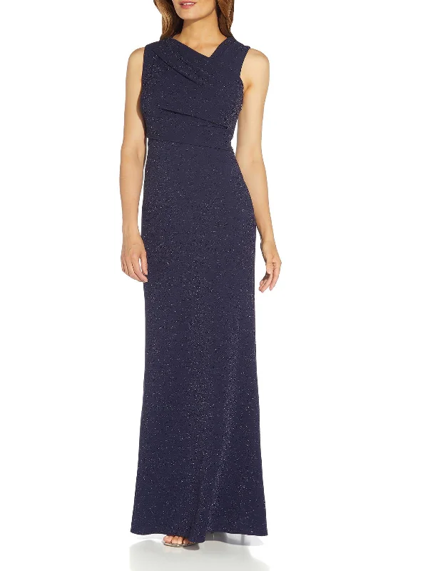 Special Savings Womens Metallic Asymmetric Evening Dress