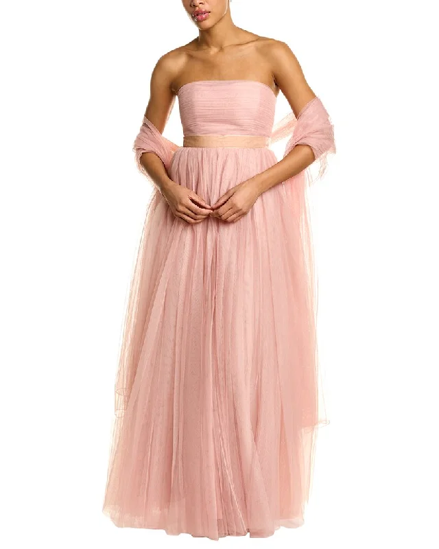 Online Only Badgley Mischka Tulle Babydoll Gown