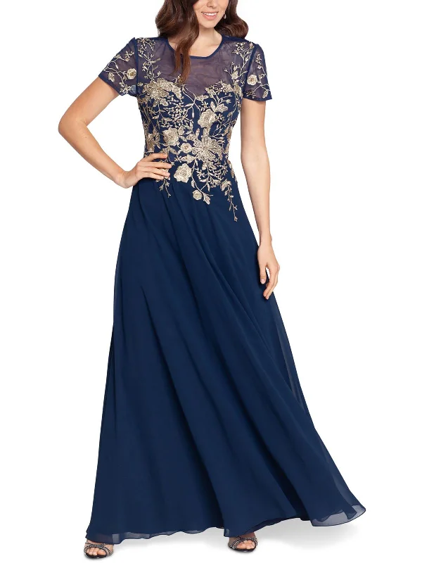 Huge Savings Womens Embroidered Maxi Evening Dress