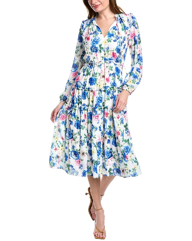 Special Buy T Tahari Tiered Midi Dress