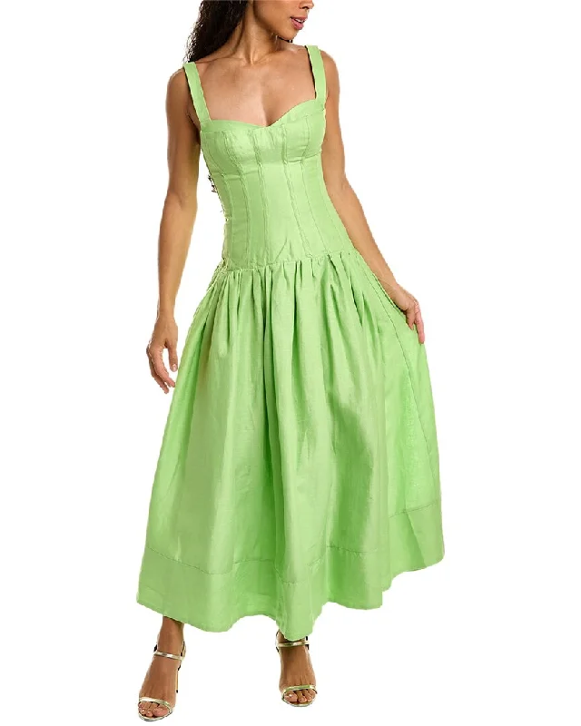 Don't Miss Nicholas Makenna Linen Midi Dress