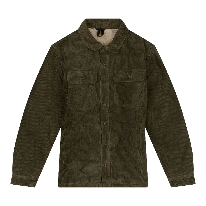 Men's Pile-Lined Corduroy Shirt Jacket