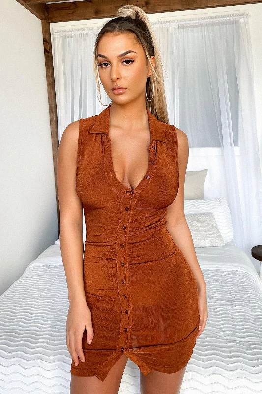 Online Specials Sabrina Dress - Brown