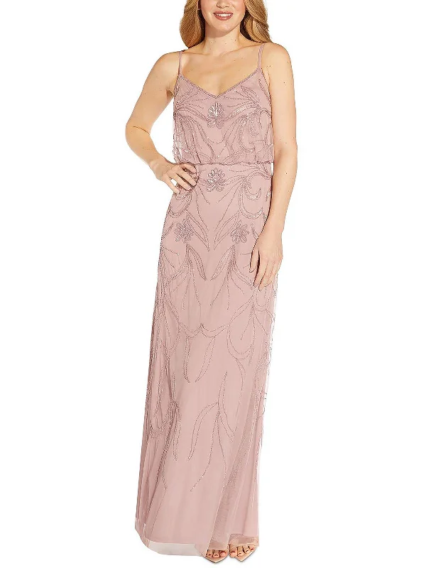 Don't Wait Plus Womens Blouson Maxi Evening Dress