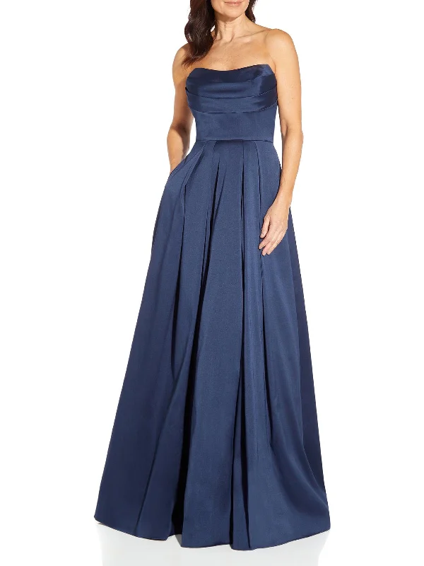 Final Sale Womens Strapless Maxi Evening Dress