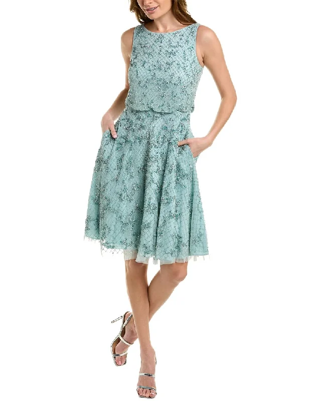 Special Offer Aidan Mattox Boatneck Beaded Dress
