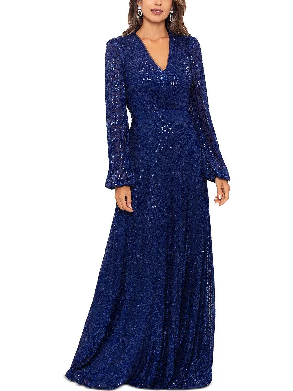 Extra Discounts Womens Sequined Maxi Evening Dress