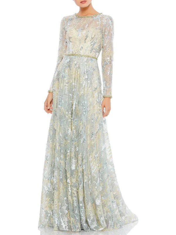 Quick Sale Womens Sequined Maxi Evening Dress
