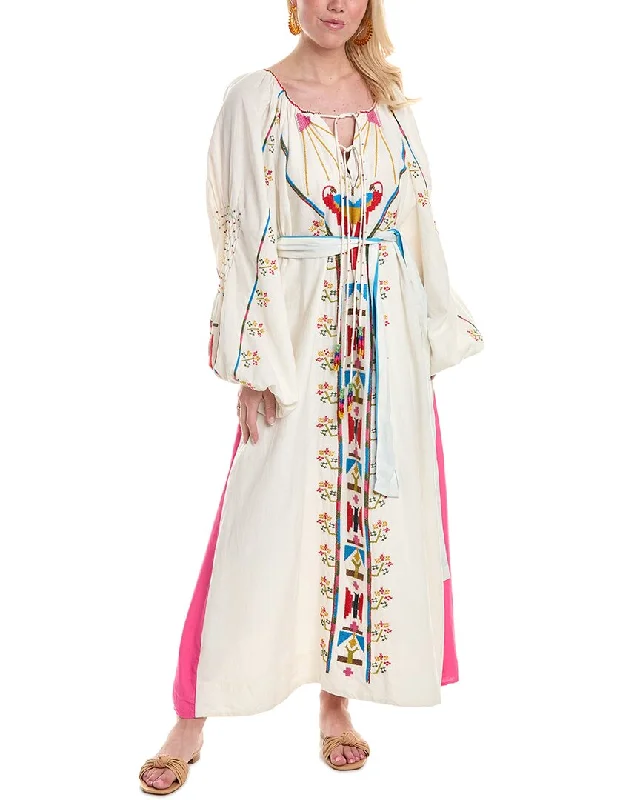 Bonus Savings FARM Rio Macaw Linen-Blend Maxi Dress