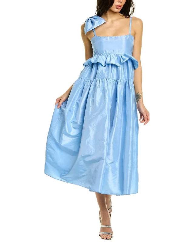 Limited Edition Cynthia Rowley Taffeta Silk Midi Dress