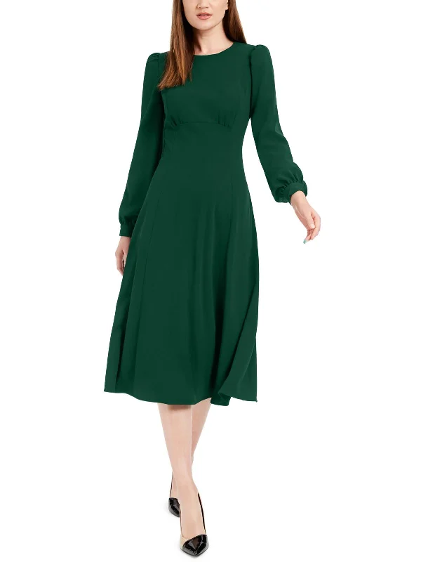 Value Deals Womens Crewneck Midi Wear to Work Dress