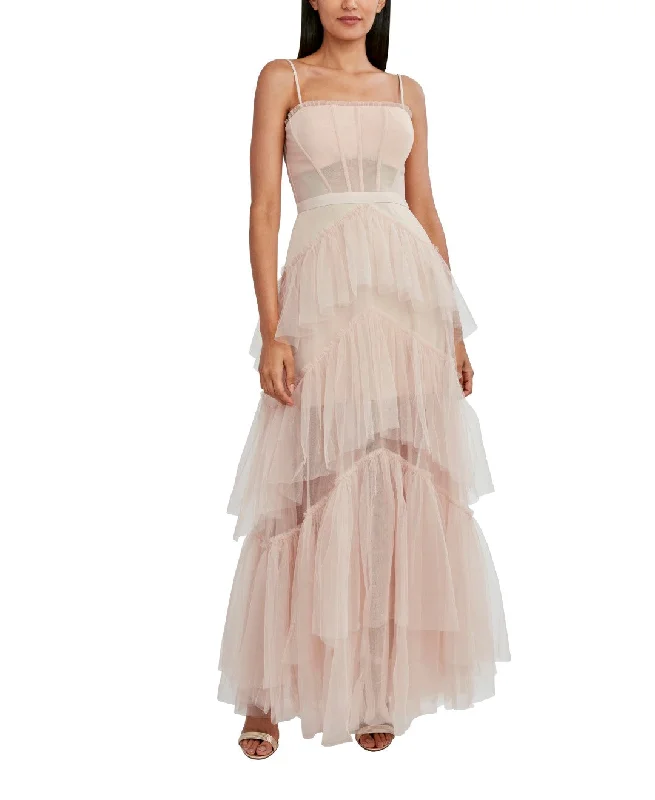 Year-End Sale OLY TIERED-RUFFLE TULLE GOWN