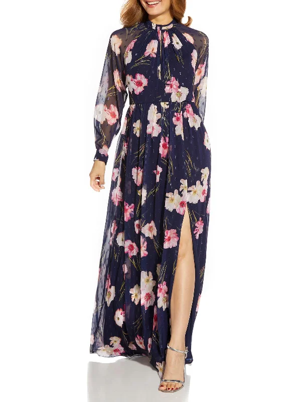 One-DAY Sale Womens Chiffon Maxi Evening Dress