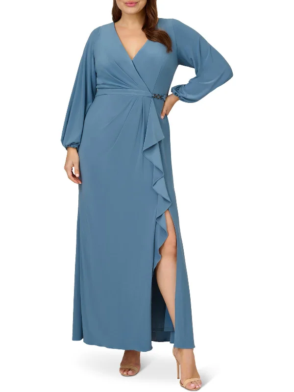 Fantastic Offers Plus Womens Boho Long Wrap Dress