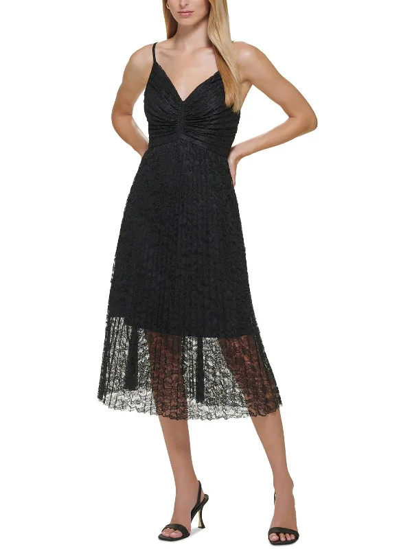 Crazy Savings Womens Lace Floral Midi Dress