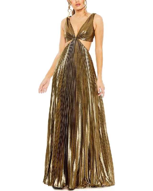 Deal Mania Mac Duggal Pleated Cutout Dress
