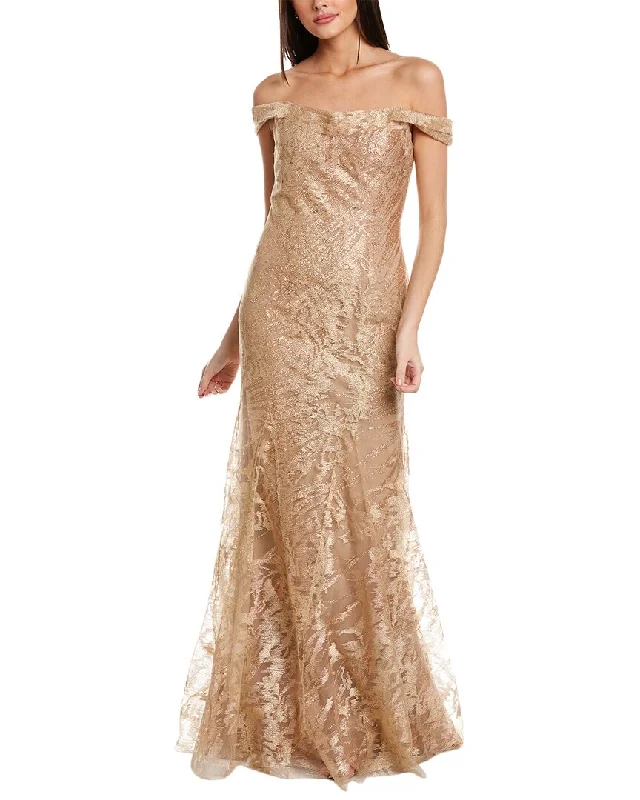 Mega Sale Rene Ruiz Abstract Pattern Glitter Gown