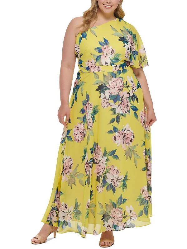 Sale Event Plus Womens One-Shoulder Long Maxi Dress