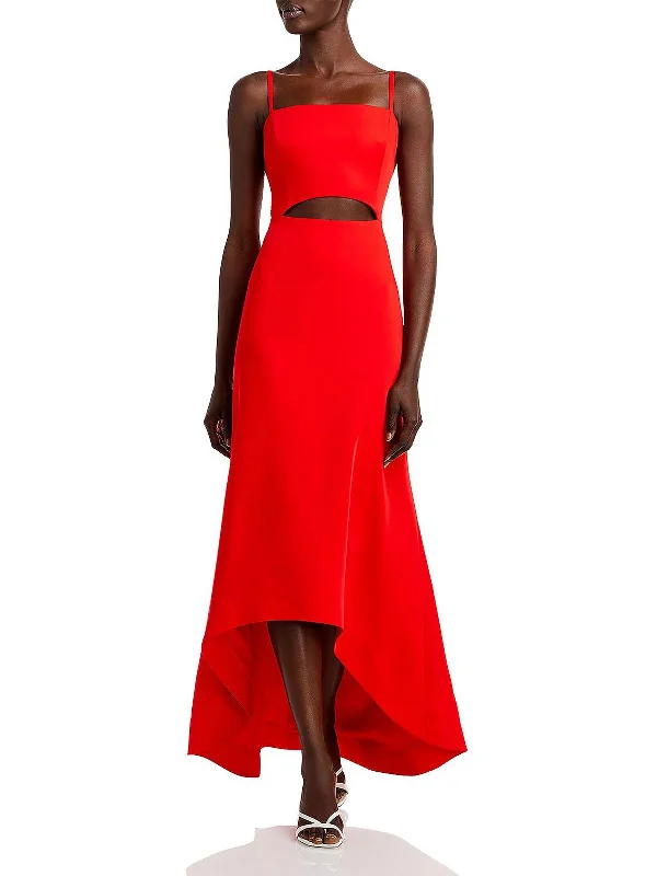 Time-Limited Offer Womens Square Neck Cut Out Evening Dress