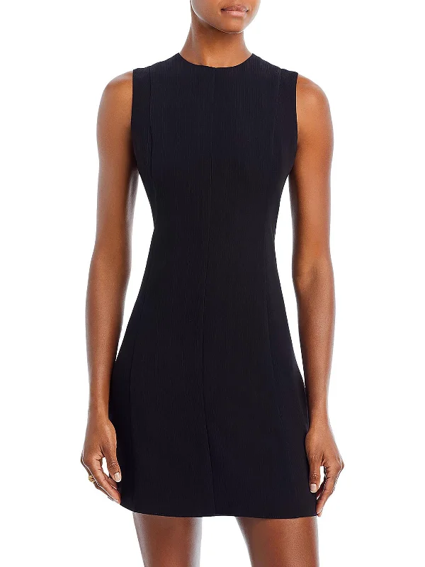Year-End Sale Womens Crewneck Mini Shift Dress