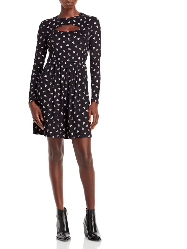 Limited Time Womens Cutout Floral Mini Dress