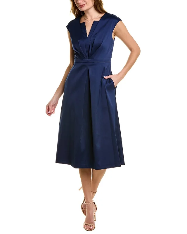 Value Deals Aidan by Aidan Mattox Pleated Midi Dress