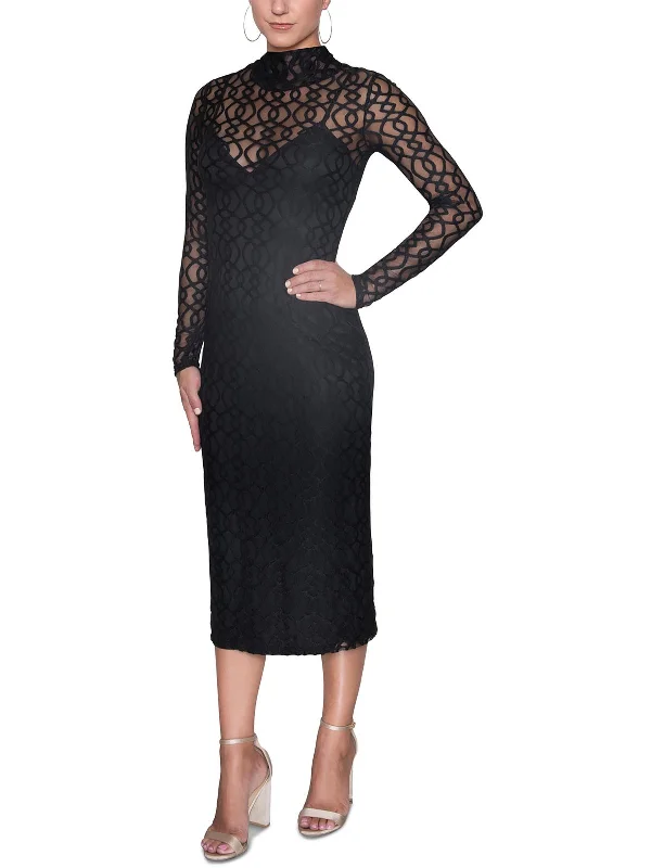 Incredible Offers Womens Lace Embroidered Sheath Dress