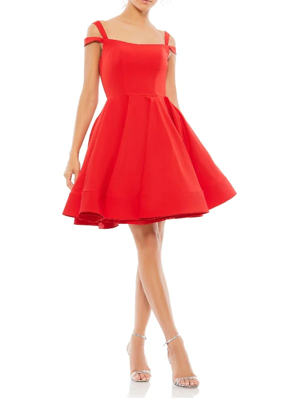 Price Rollback Womens Flare Mini Cocktail and Party Dress
