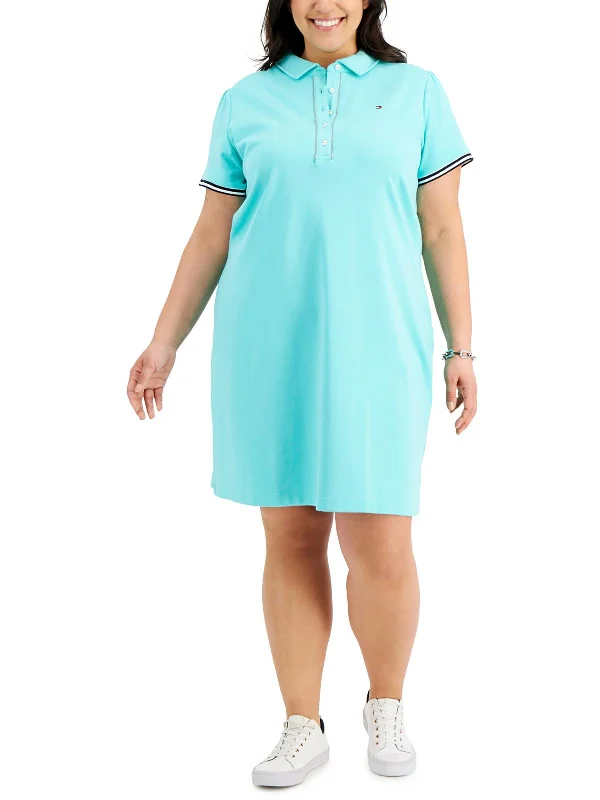 Special Discount Plus Womens Cotton Knee T-Shirt Dress
