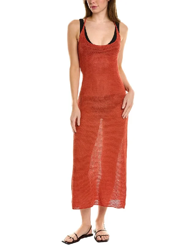 Members Only Onia Textured Linen Maxi Dress