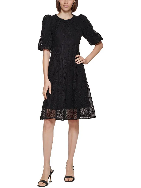Great Deals Womens Lace Knee Fit & Flare Dress