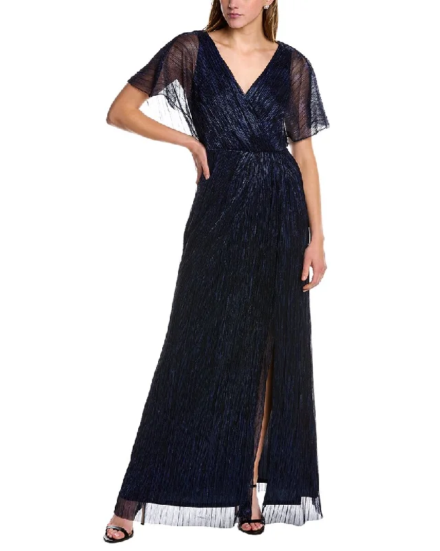 Holiday Sale Adrianna Papell Crinkled Mesh Maxi Dress