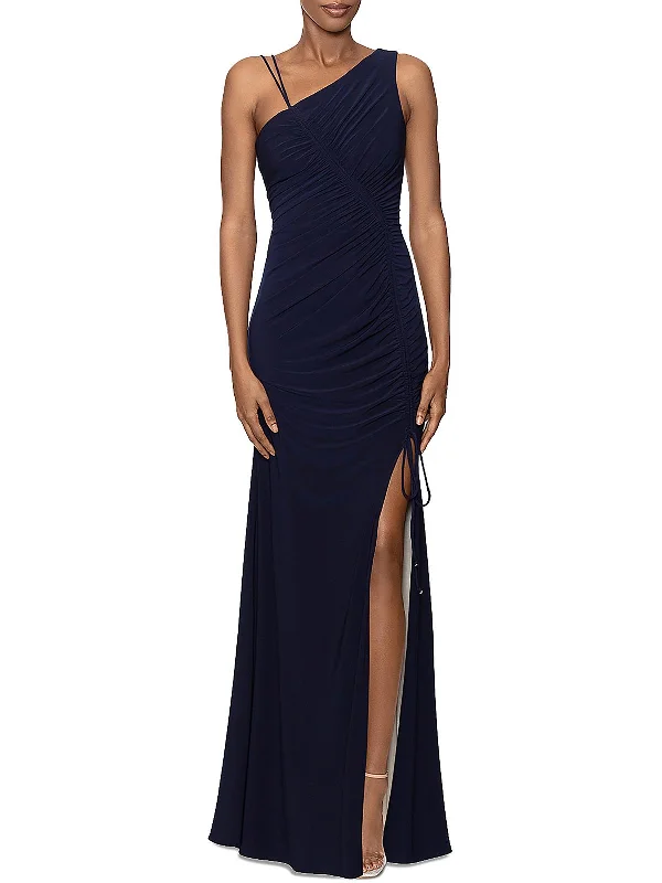 One-DAY Sale Womens Knit One Shoulder Evening Dress