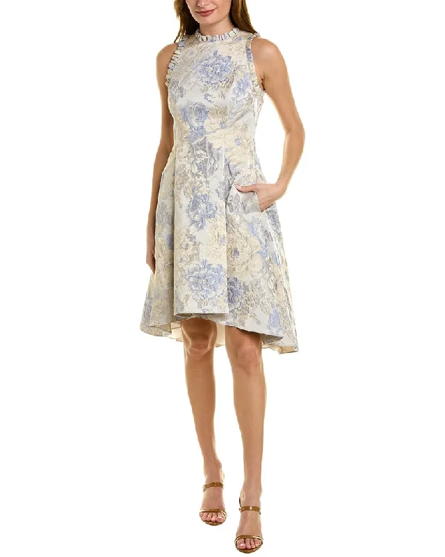 Crazy Savings Adrianna Papell Metallic Jacquard A-Line Dress