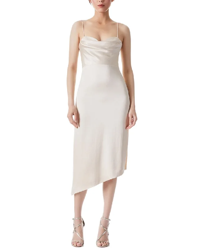 New Arrival alice + olivia Kiyoko Double Cowl Mid Dress