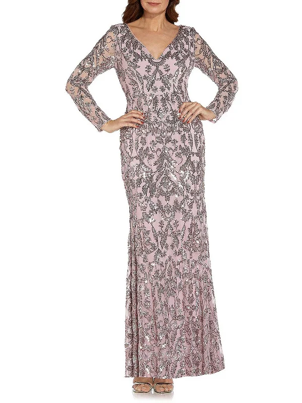 Value Deals Plus Womens Sequined Maxi Evening Dress