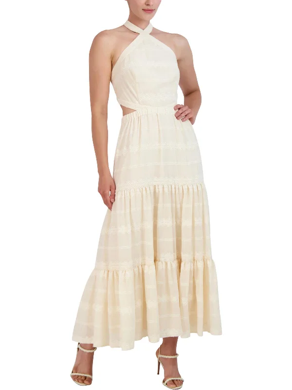Today Only Womens Halter Cut-Out Midi Dress