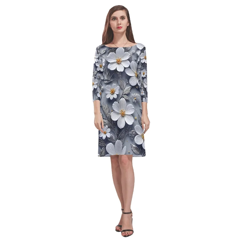 Value Deals Women's Loose Round Neck Dress (Model D22)
