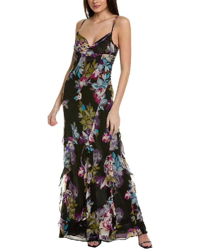 Markdowns Nicholas Kamila Ruffle Cowl Silk Gown