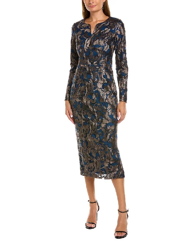 Price Buster JS Collections Margaux Embroidered Midi Dress