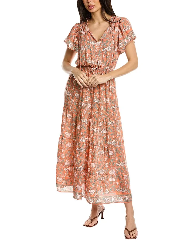 Members Only Max Studio Flutter Sleeve Midi Dress