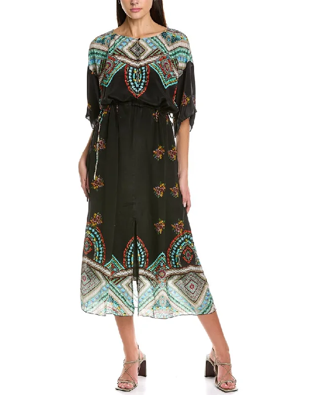 Crazy Savings Johnny Was Jewel Thalia Silk Maxi Dress