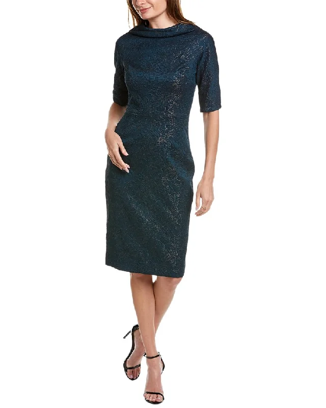 Value Deals Teri Jon by Rickie Freeman Jacquard Sheath Dress
