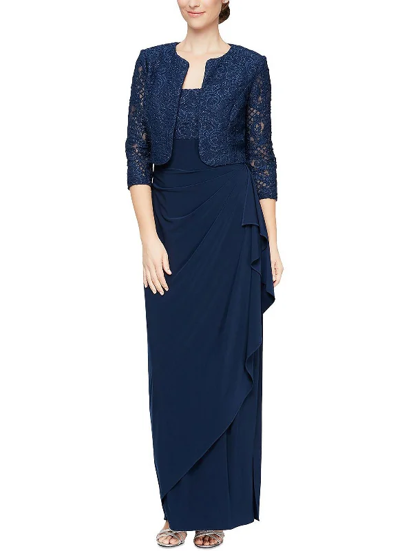Major Savings Womens Lace 2PC Evening Dress