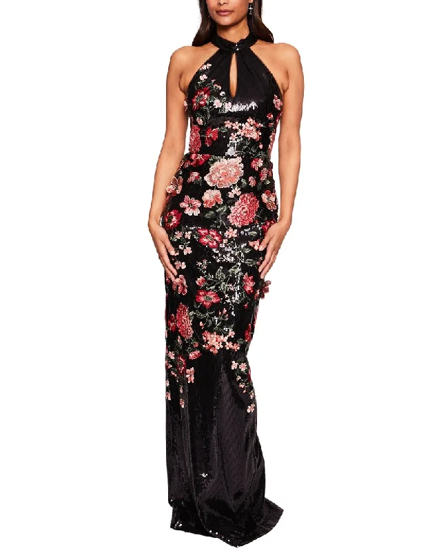 Limited Time Offer Marchesa Notte Halter Neck Printed Dress