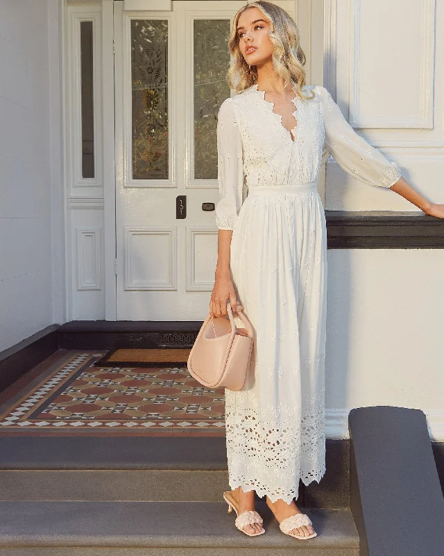 Deal of the Week All Eyes On Me Midi Dress - White