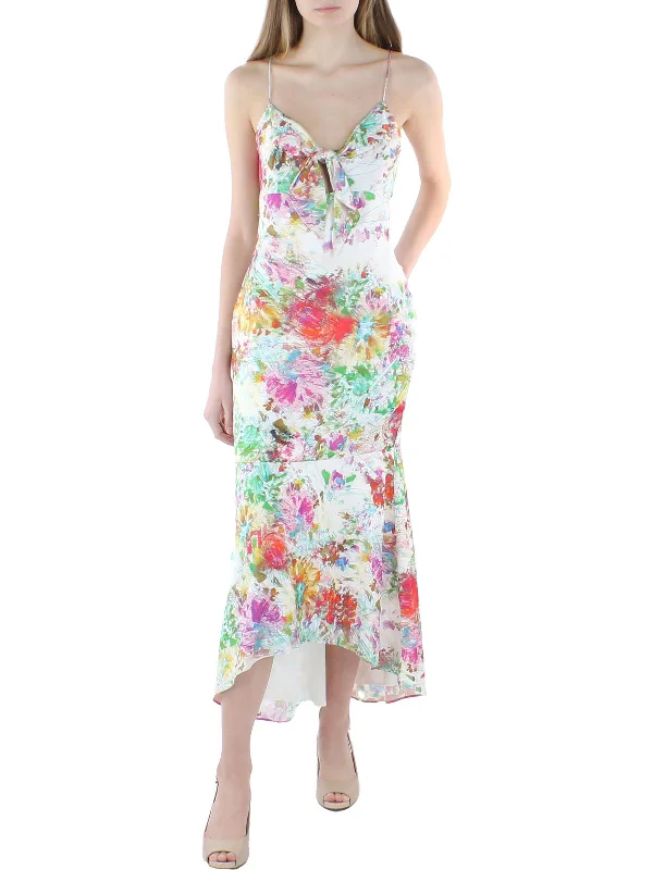Super Deal Womens Printed Calf Maxi Dress