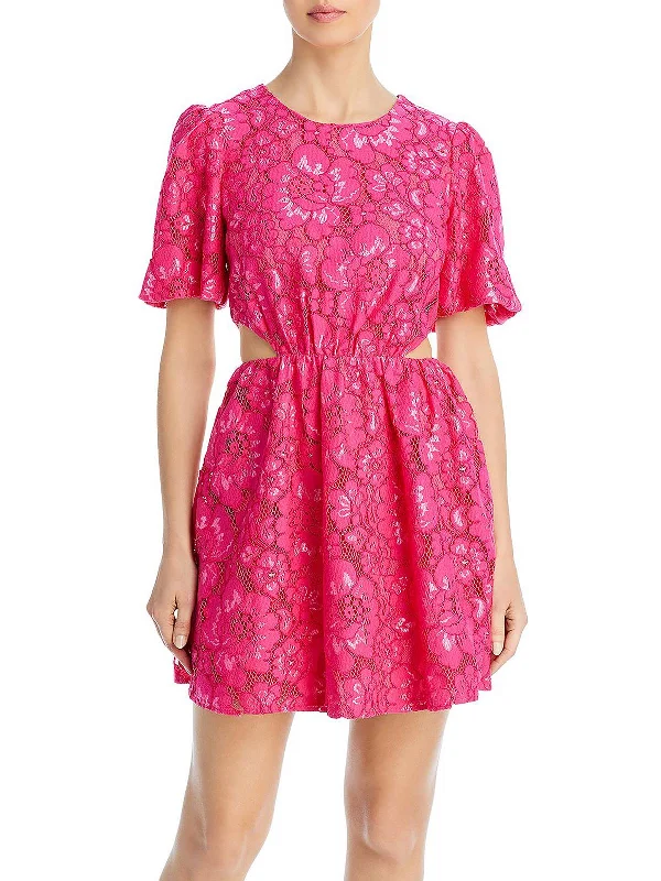 Loyalty Reward Womens Lace Short Mini Dress